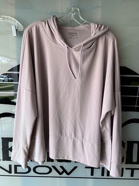 Mondetta Light Mauve Ribbed Hoodie